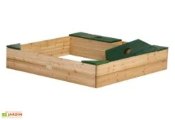 Axi Bac à Sable En Bois De Hemlock Amy -Portique Jardin Soldes Magasin bac sable amy bois imputrescible 115x115x22cm rangements assises