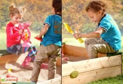 Axi Bac à Sable En Bois De Hemlock Amy -Portique Jardin Soldes Magasin bac sable amy bois imputrescible 115x115x22cm rangements assises 5