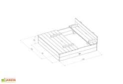 Axi Bac à Sable Avec Bancs En Bois De Hemlock Ella 95 X 100 Cm -Portique Jardin Soldes Magasin bac sable bancs bois hemlock ella 95x100cm 3