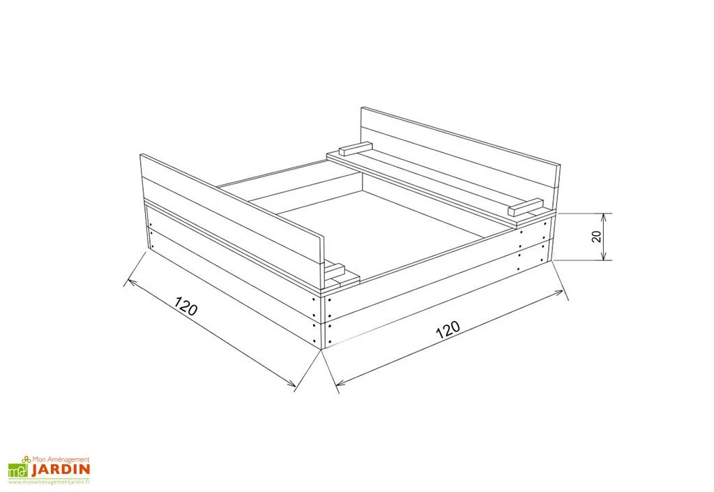 Axi Bac à Sable Avec Bancs En Bois De Hemlock Ella XL 120 X 120 Cm 3 Axi Bac à Sable Avec Bancs En Bois De Hemlock Ella XL 120 X 120 Cm – Image 3