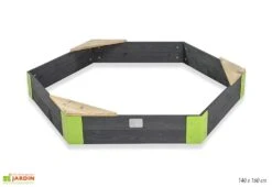 EXIT TOYS Bac à Sable Hexagonal En Bois De Cèdre Aksent (2 Tailles) -Portique Jardin Soldes Magasin bac sable hexagonal bois cedre aksent 2 tailles 3