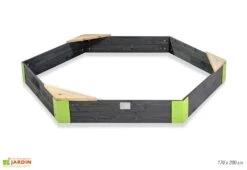 EXIT TOYS Bac à Sable Hexagonal En Bois De Cèdre Aksent (2 Tailles) -Portique Jardin Soldes Magasin bac sable hexagonal bois cedre aksent 2 tailles 4