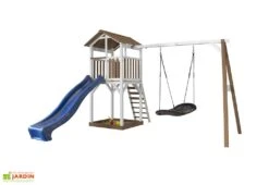 Axi Aire De Jeux En Bois De Hemlock Portique Nid D’Oiseau Ovale Beach Tower -Portique Jardin Soldes Magasin beach roxy marron blanc bleu