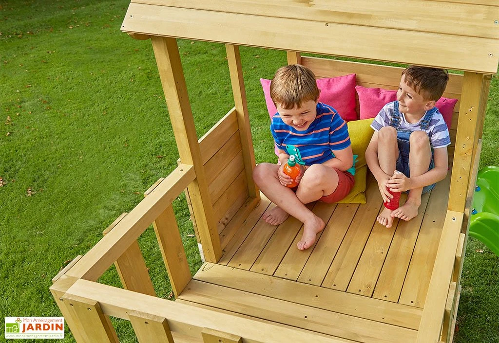 Aire De Jeux En Bois Toboggan, Cabane Et Bac à Sable – TP Treehouse 4 Aire De Jeux En Bois Toboggan, Cabane Et Bac à Sable – TP Treehouse – Image 4