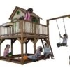 Axi Maisonnette Pour Enfant En Bois De Hemlock Liam 2 + Toboggan + Balançoire