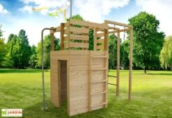 Aire De Jeux En Bois Soulet Tour D’escalade – Cross Fit -Portique Jardin Soldes Magasin cabane bois cross fit escalade soulet
