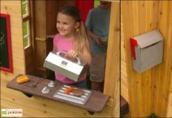 KidKraft Maison Enfant Bois + Table Pique Nique -Portique Jardin Soldes Magasin cabane bois maison enfant exterieur 4