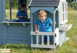Cabane En Bois Maison D’Enfants De Jardin Equipée Spring Cottage -Portique Jardin Soldes Magasin cabane bois maison enfant jardin cedre tropical spring cottage equipee 1 1