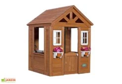Cabane En Bois Maison D’Enfants De Jardin Equipée Timberlake -Portique Jardin Soldes Magasin cabane bois maison enfant jardin cedre tropical timberlake 3