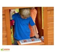 Cabane En Bois Maison D’Enfants De Jardin Equipée Timberlake -Portique Jardin Soldes Magasin cabane bois maison enfant jardin cedre tropical timberlake cuisine 4