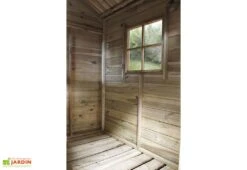 Cabane Maison D’Enfants En Bois Traité Hacienda + Abri 2 X 2,5 M -Portique Jardin Soldes Magasin cabane carry 1