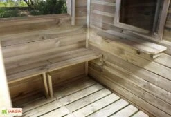 Cabane Maison D’Enfants En Bois Traité Hacienda + Abri 2 X 2,5 M -Portique Jardin Soldes Magasin cabane carry 3
