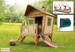 Axi Maison Enfant Bois Iris + Accessoires Offerts