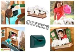Axi Maison Enfant Bois Milan + Accessoires Offerts -Portique Jardin Soldes Magasin cabane enfant bois milan bac fleur boite lettres offerts 4