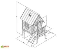 Axi Maisonnette Pour Enfant En Bois De Hemlock Cabin XL -Portique Jardin Soldes Magasin cabane enfant bois sur pilotis cabin xl