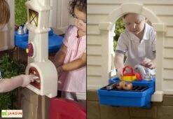 Step2 Cabane De Jardin Enfant En Plastique - Maison Neat & Tidy Bleue -Portique Jardin Soldes Magasin cabane enfants cottage neat tidy bleu plastique rotomoule resistant 109x102x76cm 1 5ans 4