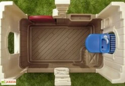 Step2 Cabane De Jardin Enfant En Plastique - Maison Neat & Tidy Bleue -Portique Jardin Soldes Magasin cabane enfants cottage neat tidy bleu plastique rotomoule resistant 109x102x76cm 1 5ans 5