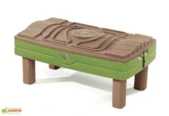 Step2 Table De Jeu Sable Et Eau Naturally Playful -Portique Jardin Soldes Magasin centre activites table sable eau parasol enfants jardin naturally playful 2