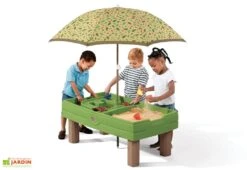 Step2 Table De Jeu Sable Et Eau Naturally Playful -Portique Jardin Soldes Magasin centre activites table sable eau parasol enfants jardin naturally playful 3