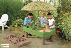 Step2 Table De Jeu Sable Et Eau Naturally Playful -Portique Jardin Soldes Magasin centre activites table sable eau parasol enfants jardin naturally playful 4