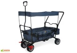 Pinolino Chariot De Transport Pour Jeux Enfant Pliable 4 Roues Paxi - Bleu Marine