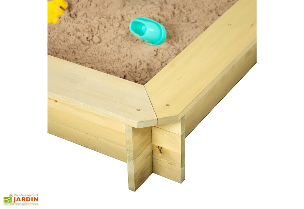 Bac à Sable En Bois Avec Auvent Escamotable – Wooden Sandpit 3 Bac à Sable En Bois Avec Auvent Escamotable – Wooden Sandpit – Image 3