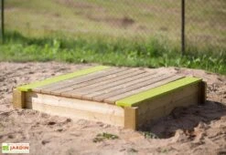 Bac à Sable En Bois Avec Bancs Et Couvercle – 120 X 120 X 25 Cm 8 Bac à Sable En Bois Avec Bancs Et Couvercle – 120 X 120 X 25 Cm -Portique Jardin Soldes Magasin couvercle bois bac sable