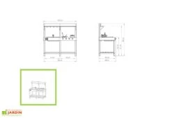 EXIT TOYS Cuisine D’Extérieur En Bois Yummy 100 -Portique Jardin Soldes Magasin cuisine exterieur bois yummy 100 3