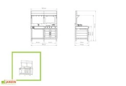EXIT TOYS Cuisine D’Extérieur En Bois Yummy 200 -Portique Jardin Soldes Magasin cuisine exterieur bois yummy 200 3
