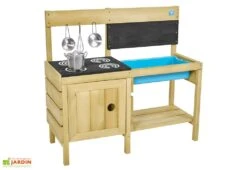 Portique Jardin Soldes Magasin 15 Cuisine En Bois : Plaque De Cuisson, évier Et Four – TP Happy Chef