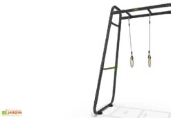 EXIT TOYS Aire De Jeux Multifonctionnelle Avec Balançoires Et Filet D’escalade – GetSet MB310 -Portique Jardin Soldes Magasin detail anneaux barre fixe structure getset