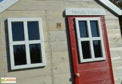 Maisonnette Pour Enfant En Bois Cabane Sur Pilotis Cigogne -Portique Jardin Soldes Magasin details maisonnette bois pilotis cigogne