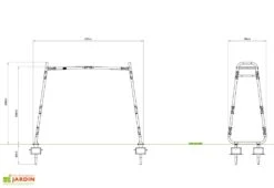 EXIT TOYS Aire De Jeux GetSet Monkeybar MB200 – Structure Seule -Portique Jardin Soldes Magasin dimensions aire jeux enfants exit toys