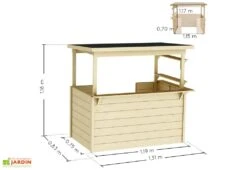 Cabane Enfant En Bois Soulet Façon Poolhouse – Playa -Portique Jardin Soldes Magasin dimensions cabane bois enfant playa soulet