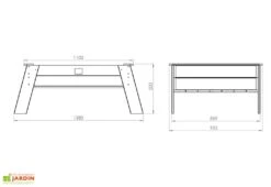 EXIT TOYS Table De Jardin En Bois Enfant Bac à Sable – Aksent XL -Portique Jardin Soldes Magasin dimensions table bois enfant bac a sable
