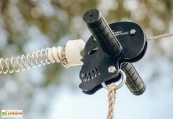 Tyrolienne De Jardin Pour Enfants Et Adultes Fury 28 M -Portique Jardin Soldes Magasin frein tyrolienne jardin fury