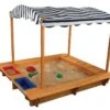 KidKraft Bac à Sable En Bois Avec Auvent Bleu Et Blanc 160 Cm