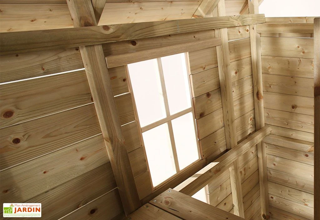 Maisonnette Pour Enfants En Bois Avec Toboggan – TP Loft 4 Maisonnette Pour Enfants En Bois Avec Toboggan – TP Loft – Image 4