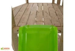 Aire De Jeux En Bois : Mur D’escalade Et Toboggan – TP Castlewood -Portique Jardin Soldes Magasin jeu de plein air bois enfants