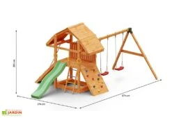 Aire De Jeux En Bois De Pin Traité Portique Balançoires Buffalo 7 Aire De Jeux En Bois De Pin Traité Portique Balançoires Buffalo -Portique Jardin Soldes Magasin jeux jardin aire jeux bois toboggan fungoo buffalo