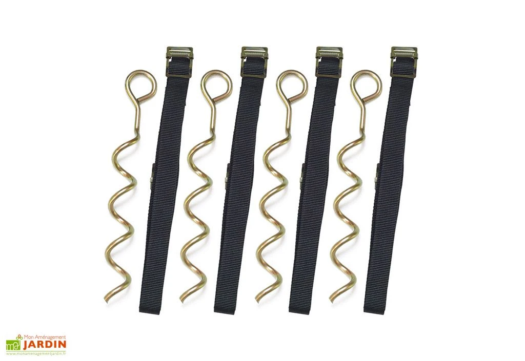 Kit D’ancrage Pour Trampoline Extérieur (4 Pièces) 1 Kit D’ancrage Pour Trampoline Extérieur (4 Pièces)