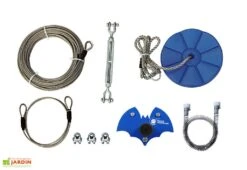 Tyrolienne De Jardin Pour Enfants Et Adultes Bat 28 M -Portique Jardin Soldes Magasin kit tyrolienne jardin bat