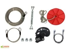 Tyrolienne De Jardin Pour Enfants Et Adultes Fury 28 M -Portique Jardin Soldes Magasin kit tyrolienne jardin fury