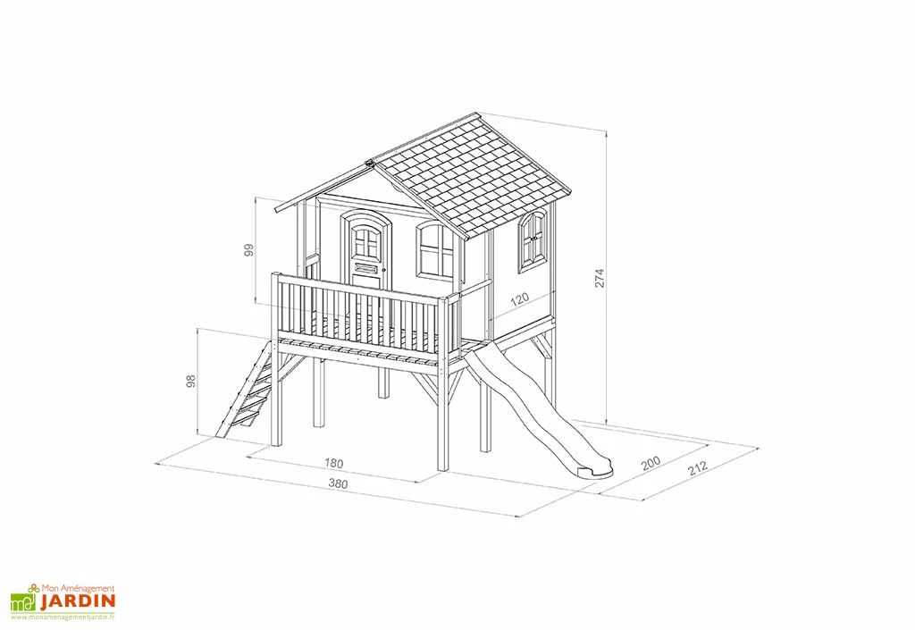 Axi Maisonnette Pour Enfant En Bois De Hemlock Sophie 2 Axi Maisonnette Pour Enfant En Bois De Hemlock Sophie – Image 2