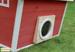 EXIT TOYS Maison Pour Enfant Bois Fantasia Rouge -Portique Jardin Soldes Magasin maison bois fantasia rouge 2