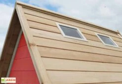 EXIT TOYS Maison Pour Enfant Bois Fantasia Rouge -Portique Jardin Soldes Magasin maison bois fantasia rouge 5