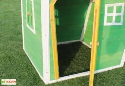 EXIT TOYS Maison Pour Enfant Bois Fantasia Verte -Portique Jardin Soldes Magasin maison bois fantasia verte 5
