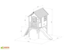 Axi Maisonnette Pour Enfant En Bois De Hemlock Laura -Portique Jardin Soldes Magasin maison en bois enfant axi laura