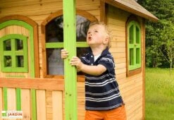 Axi Maisonnette Pour Enfant En Bois De Hemlock Alex -Portique Jardin Soldes Magasin maison enfant bois alex 3