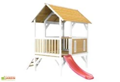 Axi Maison Enfant Bois Cabane + Toboggan Akela -Portique Jardin Soldes Magasin maison enfant bois cabane toboggan akela 2